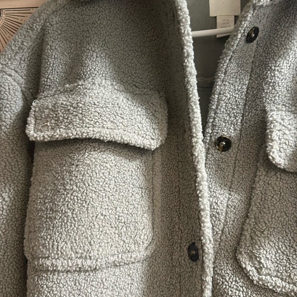 H&M Gray Teddy Jacket - Picture 2 of 5